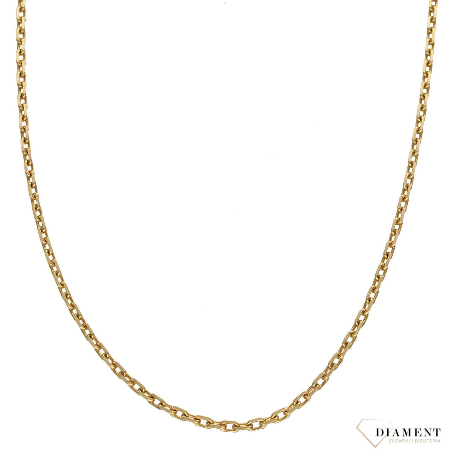 Złoty łańcuszek 585 ankier 1 mm DIA-LAN-1230-585 1mm ✅ Złoty łańcuszek o uniwersalnym splocie typu ankier ✅.jpg